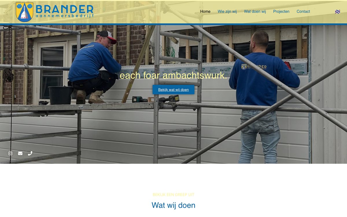 Website Brander Aannemersbedrijf