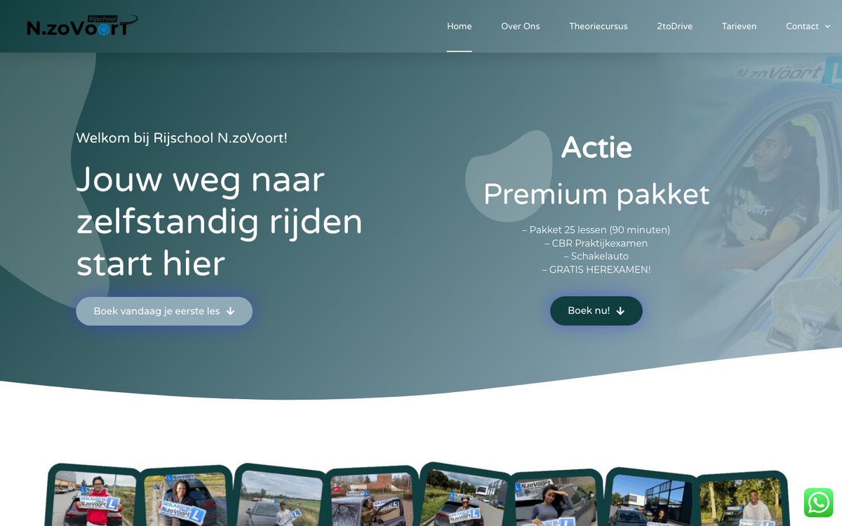 Website Rijschool N.zoVoort