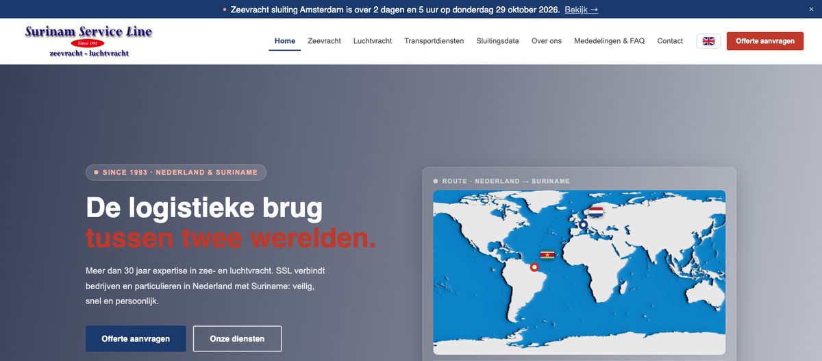 Website Surinam Service Line